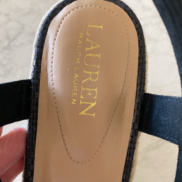 Ralph Lauren Penelopie Navy Espadrille Wedge size 10 - Picture 7 of 9